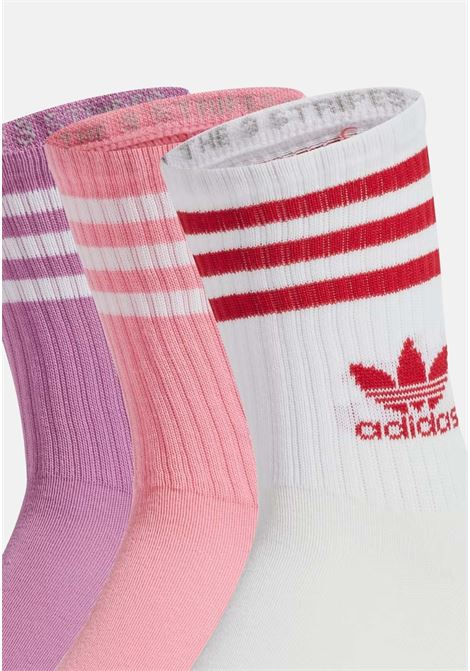 Set of three pairs of multicolored MID CUT socks for women ADIDAS ORIGINALS | IX7510.
